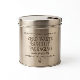 Premium Eco-Friendly Reusable Metal Tins for Zero-Waste Biscuit Packaging – Model ET-2024-ZW
