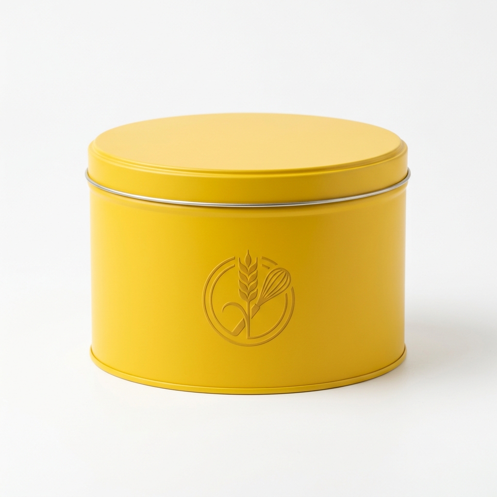 The Minimalist Canvas: Sourcing a Plain Yellow Cookie Tin Case with Logo to Elevate Artisan Bakery Exports